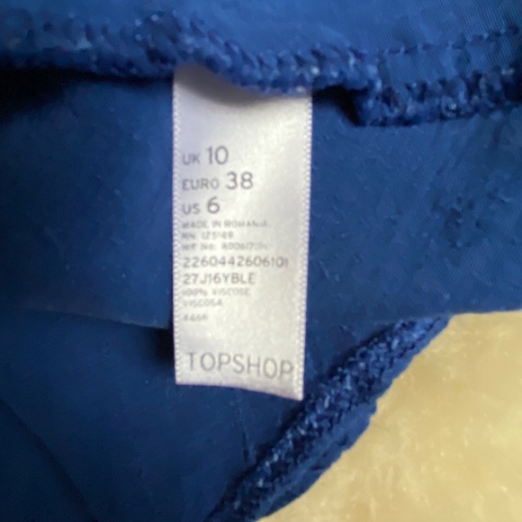 Topshop blue flare skirt, size 6 - Picture 4 of 5